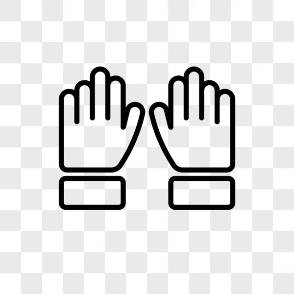 Vector handpictogram geïsoleerd op transparante achtergrond, Hand logo d — Stockvector