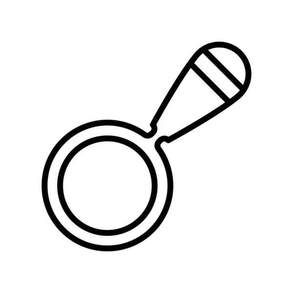 Ícone vetor de lupa isolado no fundo branco, sinal de lupa, lin —  Vetores de Stock
