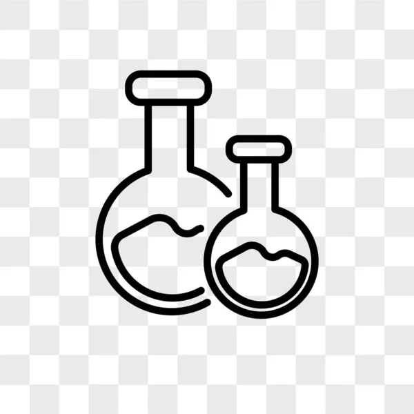 Chemii wektor ikona na białym tle na przezroczystym tle, chemis — Wektor stockowy