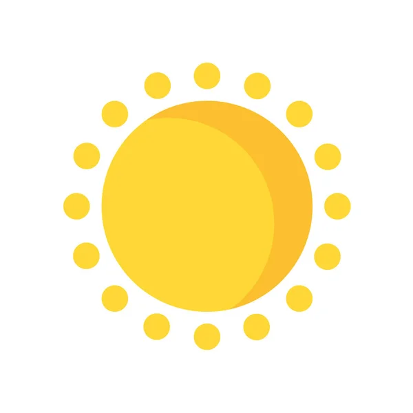 Sun Icon Vector Isolated White Background Your Web Mobile App — Stok Vektör
