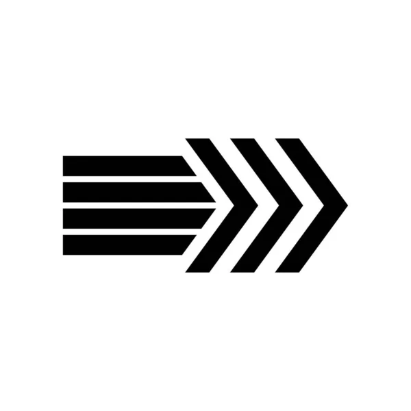 Jobb nyíl ikon vektor jel és szimbólum elszigetelt fehér háttérben — Stock Vector