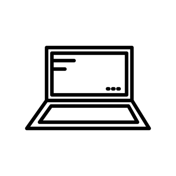 Icône de l'ordinateur signe vectoriel et symbole isolé sur fond blanc — Image vectorielle