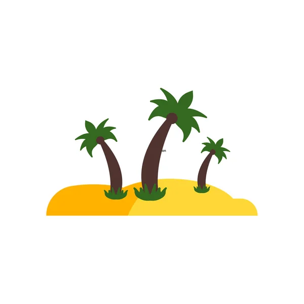 Ícone da palmeira sinal vetor e símbolo isolado no backgrou branco — Vetor de Stock