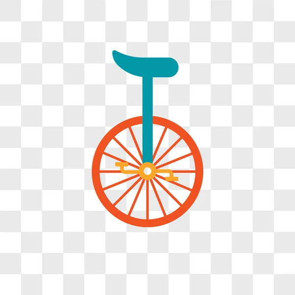 Enhjuling vektor ikonen isolerad på transparent bakgrund, Unicycl — Stock vektor