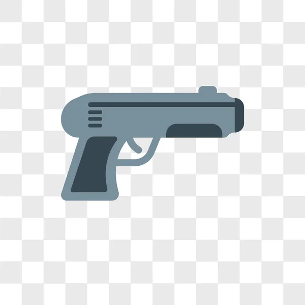 Ícone de vetor arma isolado no fundo transparente, Gun logo des —  Vetores de Stock