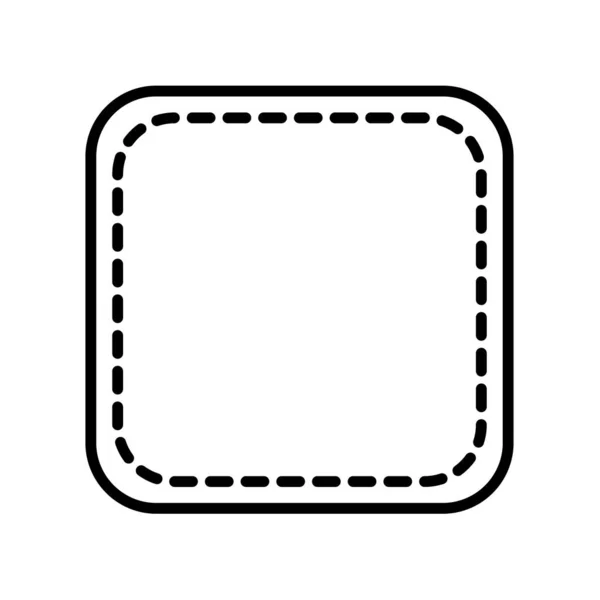 Ícone de retângulo redondo vetor isolado no fundo branco, Roun — Vetor de Stock