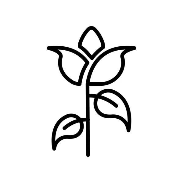 Elszigetelt fehér háttér, a virág jel, az l virág ikon-vektoros — Stock Vector