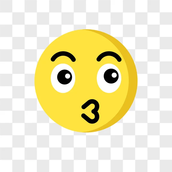 Kyss emoji vektor ikon isolerad på transparent bakgrund, Kyss — Stock vektor