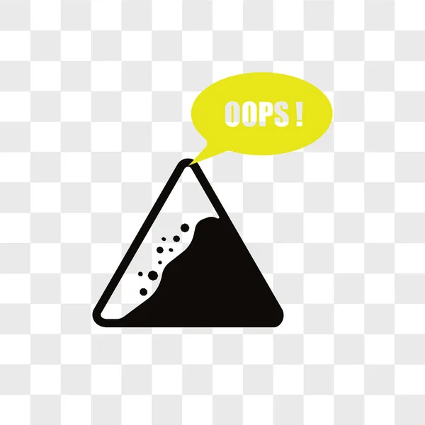 Oops vector icon isolated on transparent background, oops logo d — 스톡 벡터