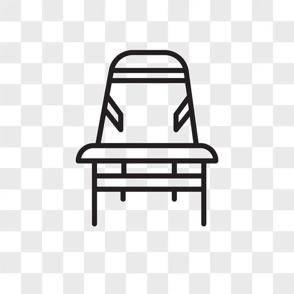 Schreibtischstuhl-Vektorsymbol isoliert auf transparentem Hintergrund, Schreibtisch — Stockvektor