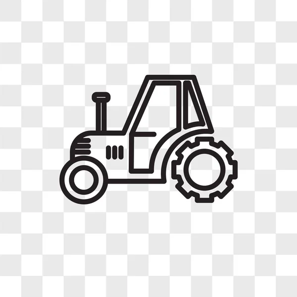 Tractor vector icono aislado sobre fondo transparente, Tractor — Vector de stock