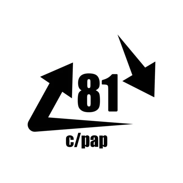 Wektor ikony C / Pap 81 izolowany na białym tle, znak C / Pap 81 — Wektor stockowy