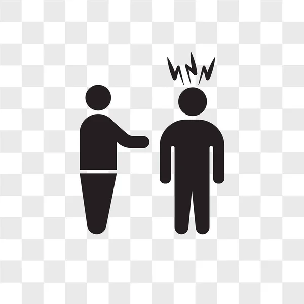 Man threating vector icon isolated on transparent background, Ma — ストックベクタ