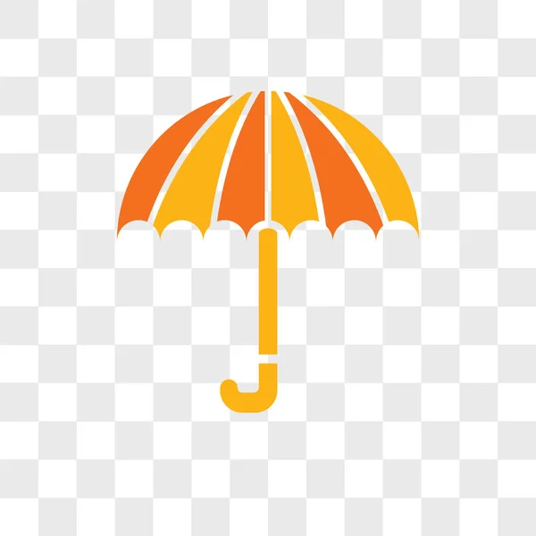 Umbrella vector icon isolated on transparent background, Umbrell — Stock Vector