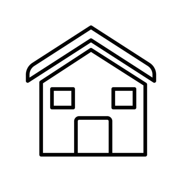 Vettore icona della casa isolato su sfondo bianco, segno della casa, lin — Vettoriale Stock