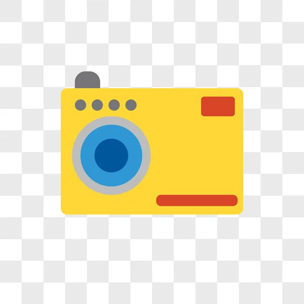 Photo camera vector icon isolated on transparent background, Pho — Stock Vector