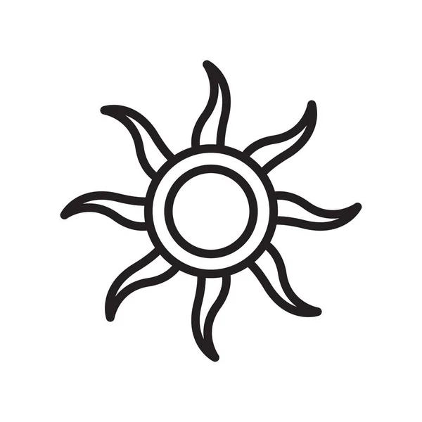 Vector de icono de sol aislado sobre fondo blanco, signo de sol — Vector de stock