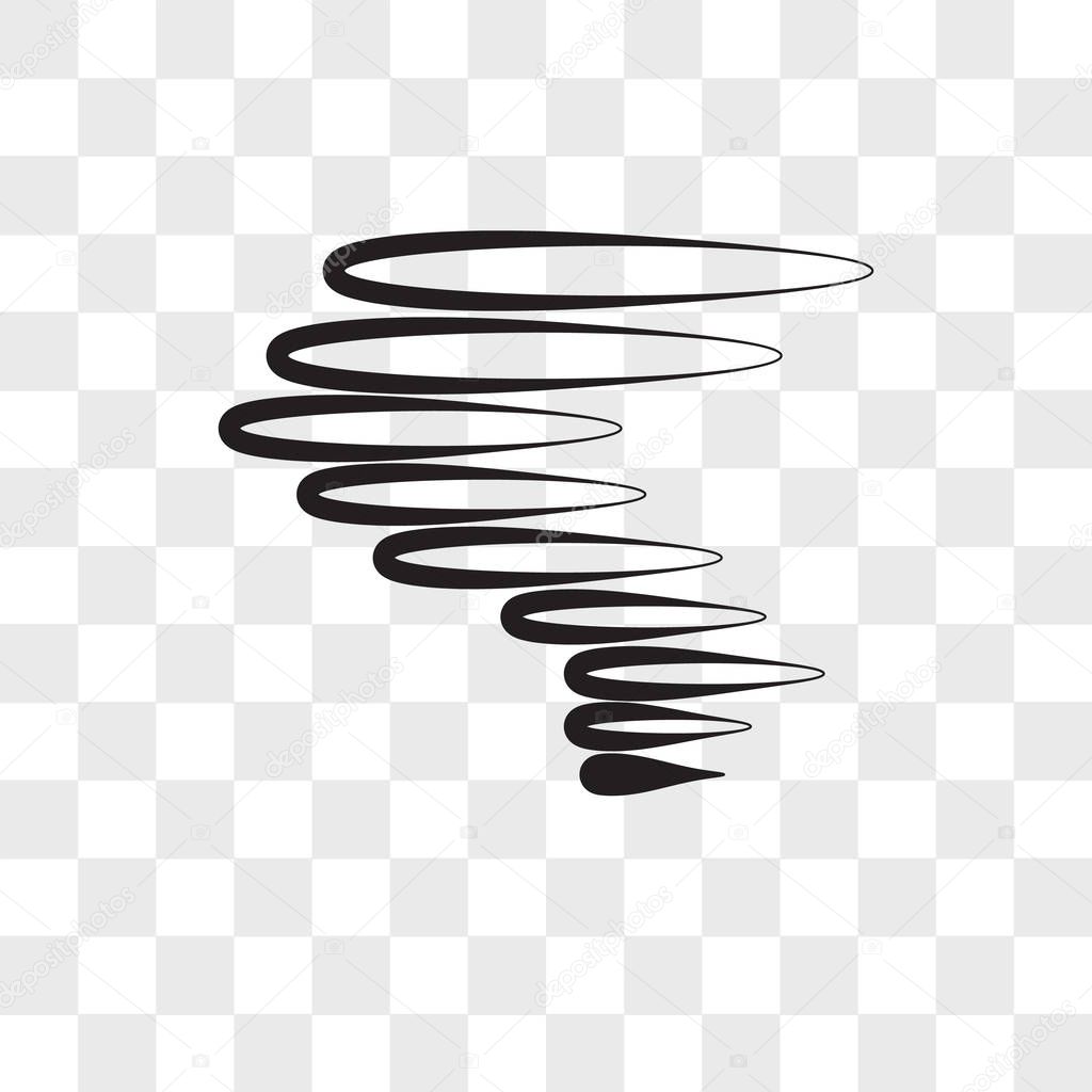 Hurrican vector icon isolated on transparent background, hurrican logo concept