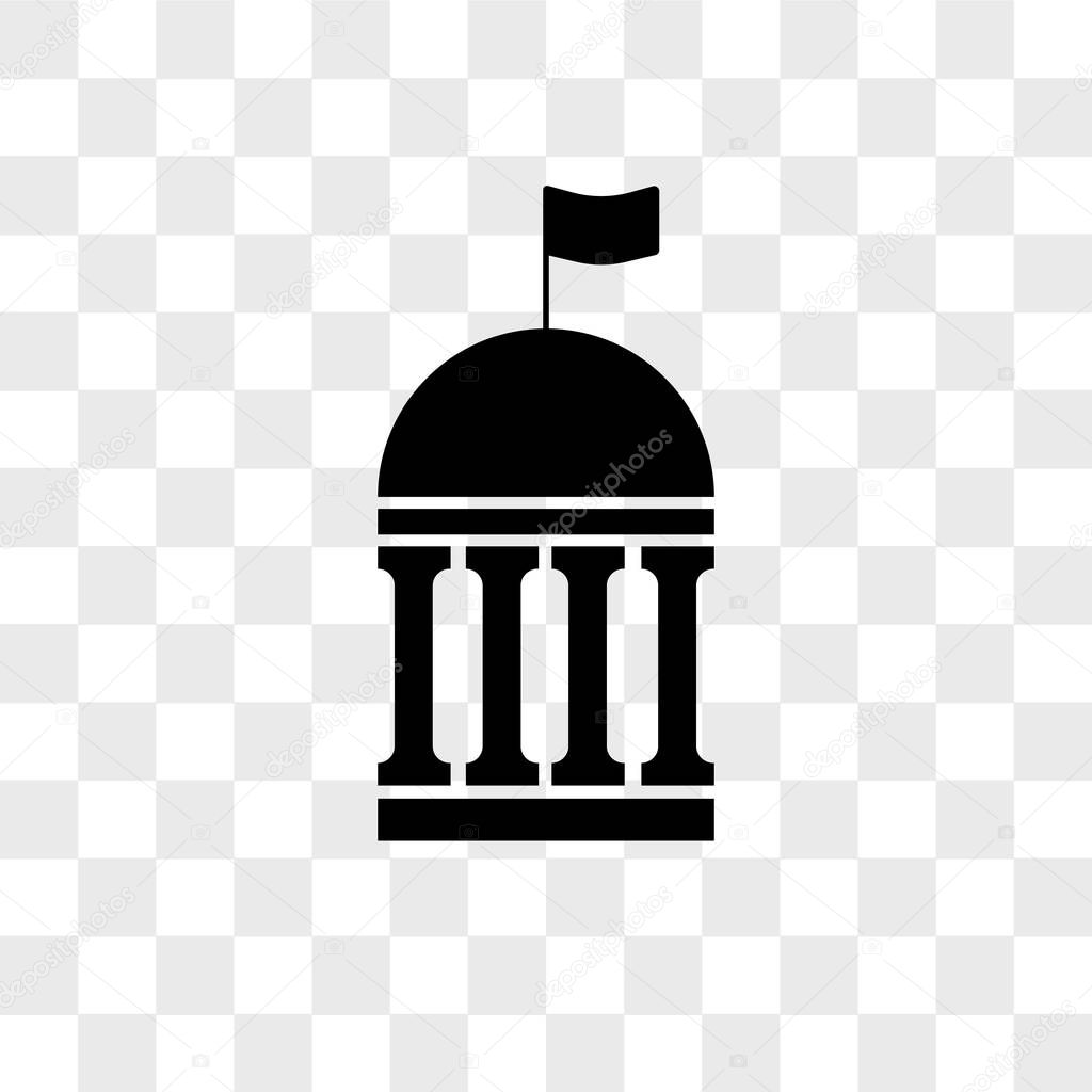 municipal vector icon isolated on transparent background, munici
