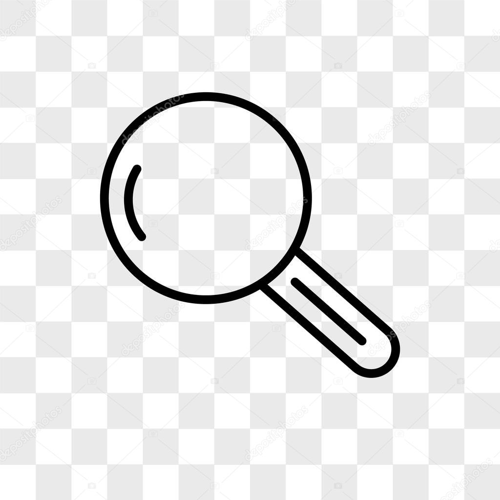Magnifying glass vector icon isolated on transparent background,