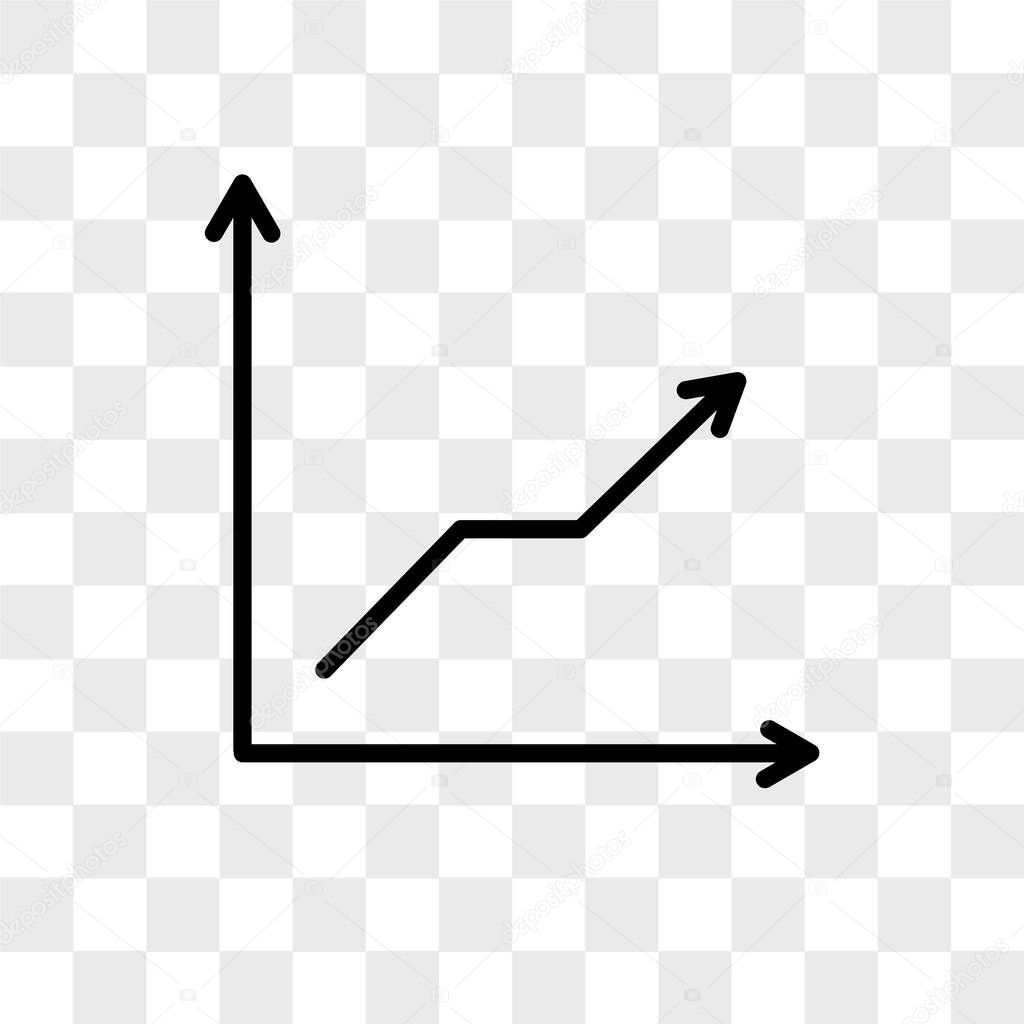 Data analytics descending line vector icon isolated on transpare