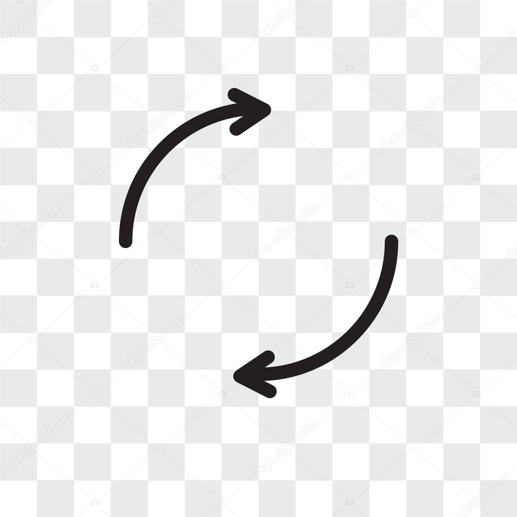 Spin vector icon isolated on transparent background, Spin logo concept