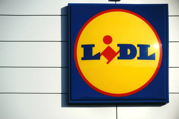 Lidl Discounter logo — Stok fotoğraf