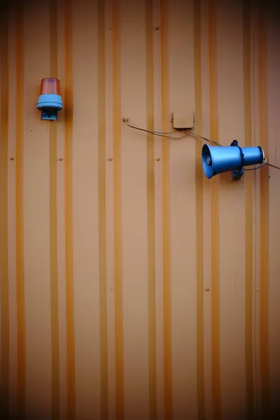 Emergency signals on metal wall — Stock Photo, Image