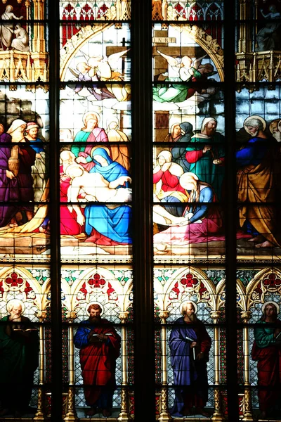 Cologne katedral pencere — Stok fotoğraf