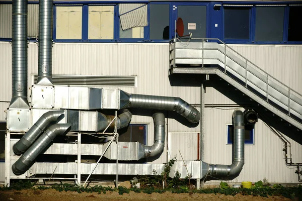 Sistema de ventilação Edifício público — Fotografia de Stock