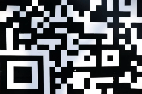 Black White QR-Code — Stock Photo, Image