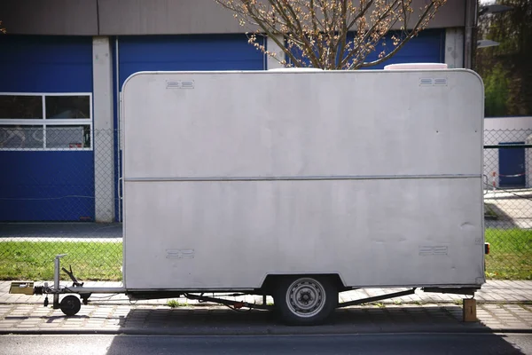 Car trailer with canopy — Stock Photo, Image