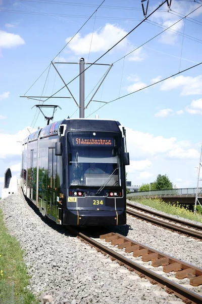 Tranvía Mainz Lerchenberg — Foto de Stock