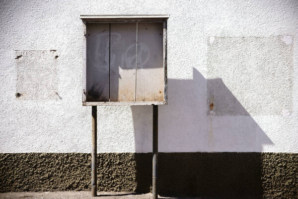 Old wooden showcase