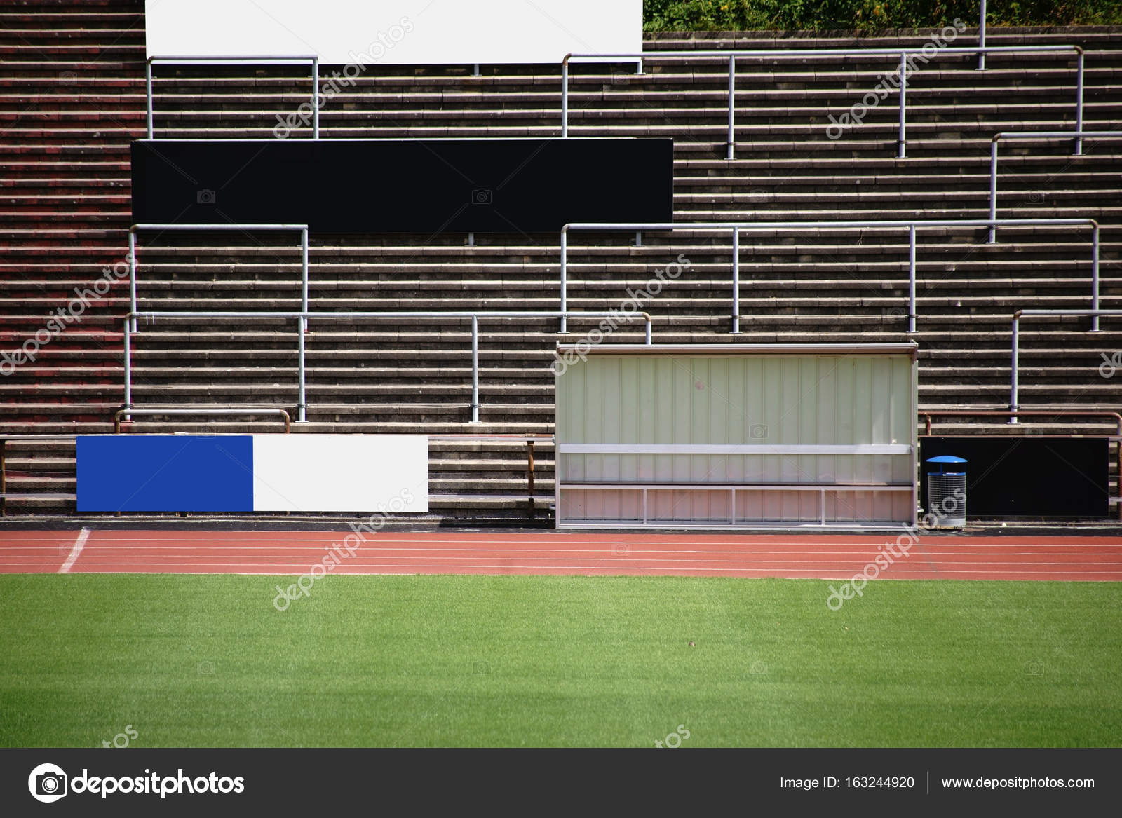 Coach Bench And Seat Row Stadium Stock Photo C Ginton 163244920