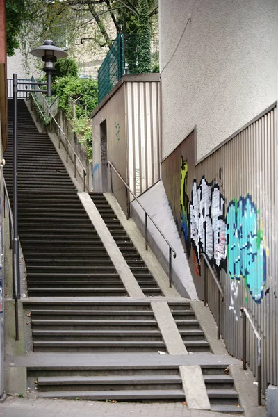 Escadaria com ciclovia — Fotografia de Stock