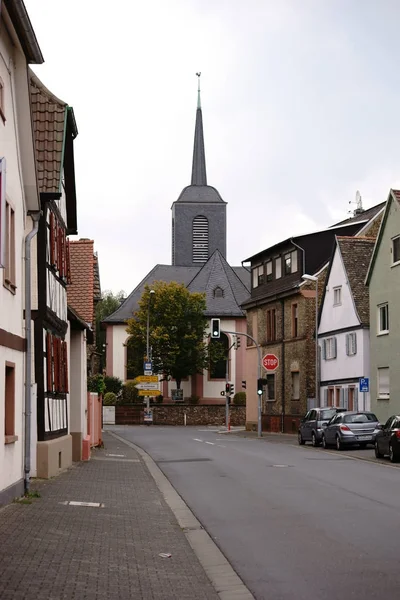 Evangelical Church Bischofsheim — Stockfoto