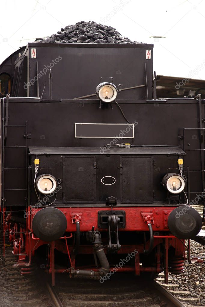 Steam locomotive with coal