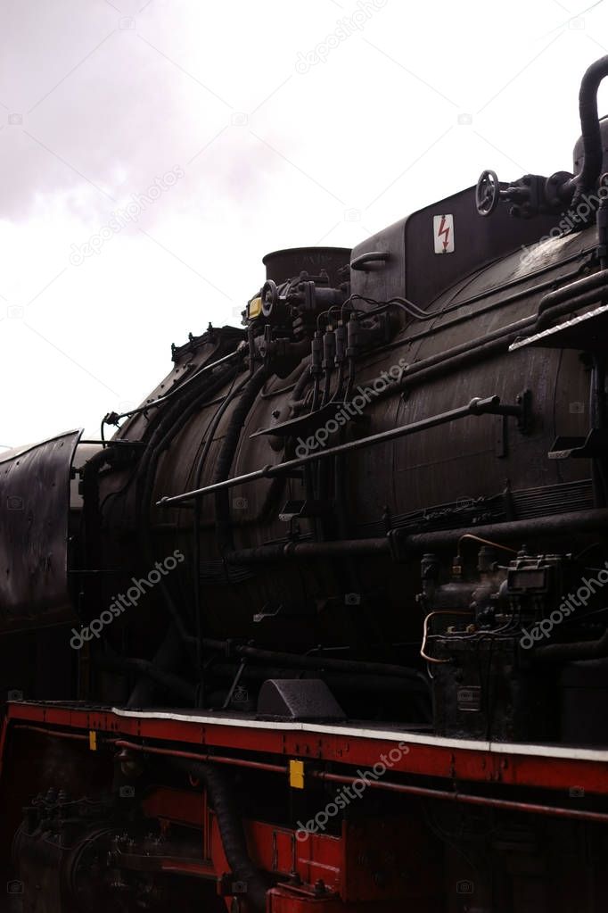 Steam locomotive side view