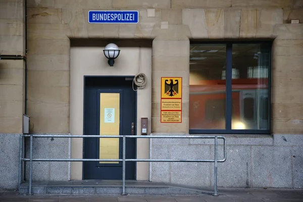 Federale Politie Wiesbaden Centraalstation Federal Police Station Van Federale Politie — Stockfoto