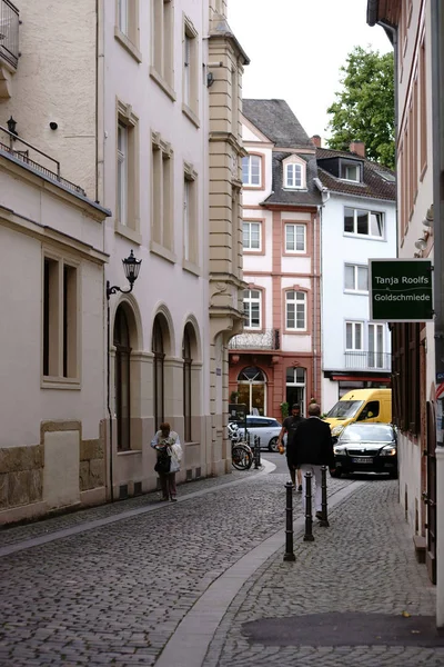 Kapuziner Street Mainz Monumental Rua Kapuziner Cidade Velha Mainz Com — Fotografia de Stock