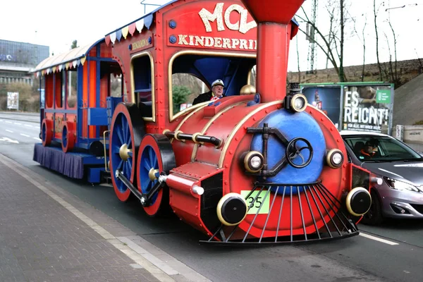 City Tour Carnival Mainz Locomotive Vehicle Trailers City Tours Goes — Stock Photo, Image