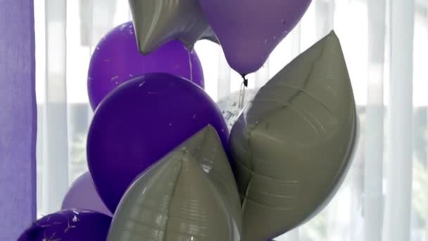 Cámara Mueve Más Allá Montón Globos — Vídeo de stock