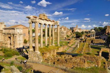 Roman Forum, Roma'nın tarihi merkezi, İtalya.