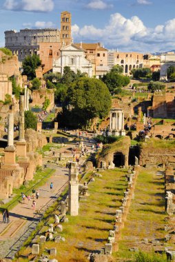 Roman Forum, Roma'nın tarihi merkezi, İtalya.