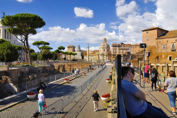 Roman Forum Rome September Roman Forum Rome Historic Center Crowded — Stock Photo, Image