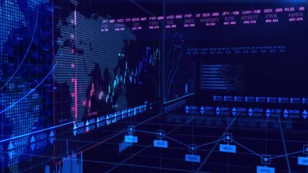 Mercado Valores Datos Financieros — Vídeos de Stock