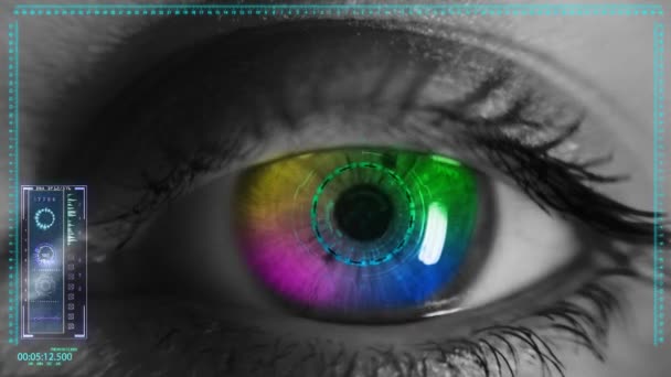 Eye Futuristic Interface — Stock video