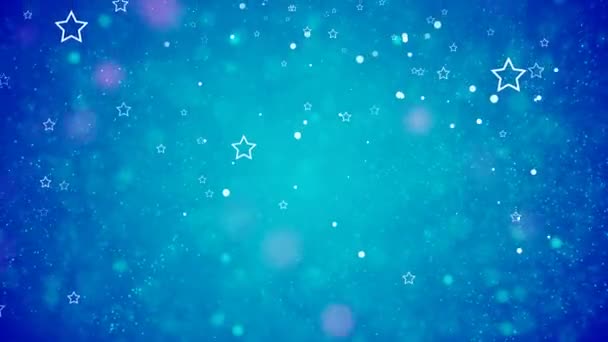 Estrella Navidad Partículas Azul — Vídeo de stock