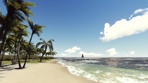 Tropical Beach Full Rozlišení19201080 Trvání Sekund — Stock video